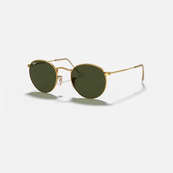 Ray-Ban Gold Frame Sunglasses with Green Lenses - Picture 1 of 11